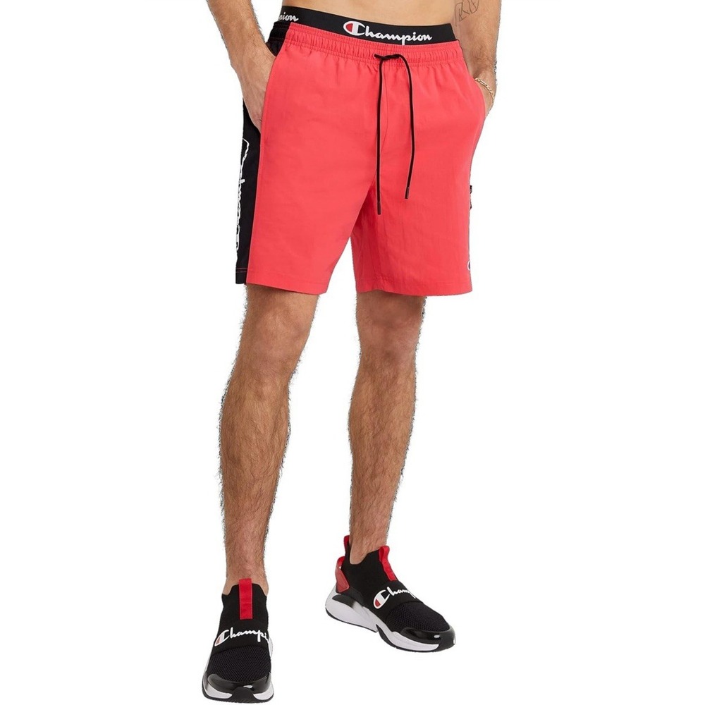 NWT Champion‎ Men's Lightweight Shorts - Red/Black - Size 2XL